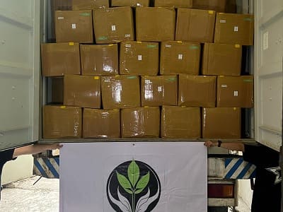 Kratom shipment preparation for export to the USA