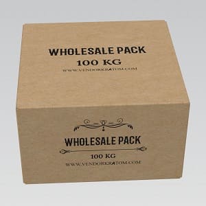 box 100kg filled with kratom plastic vaccum packages for export