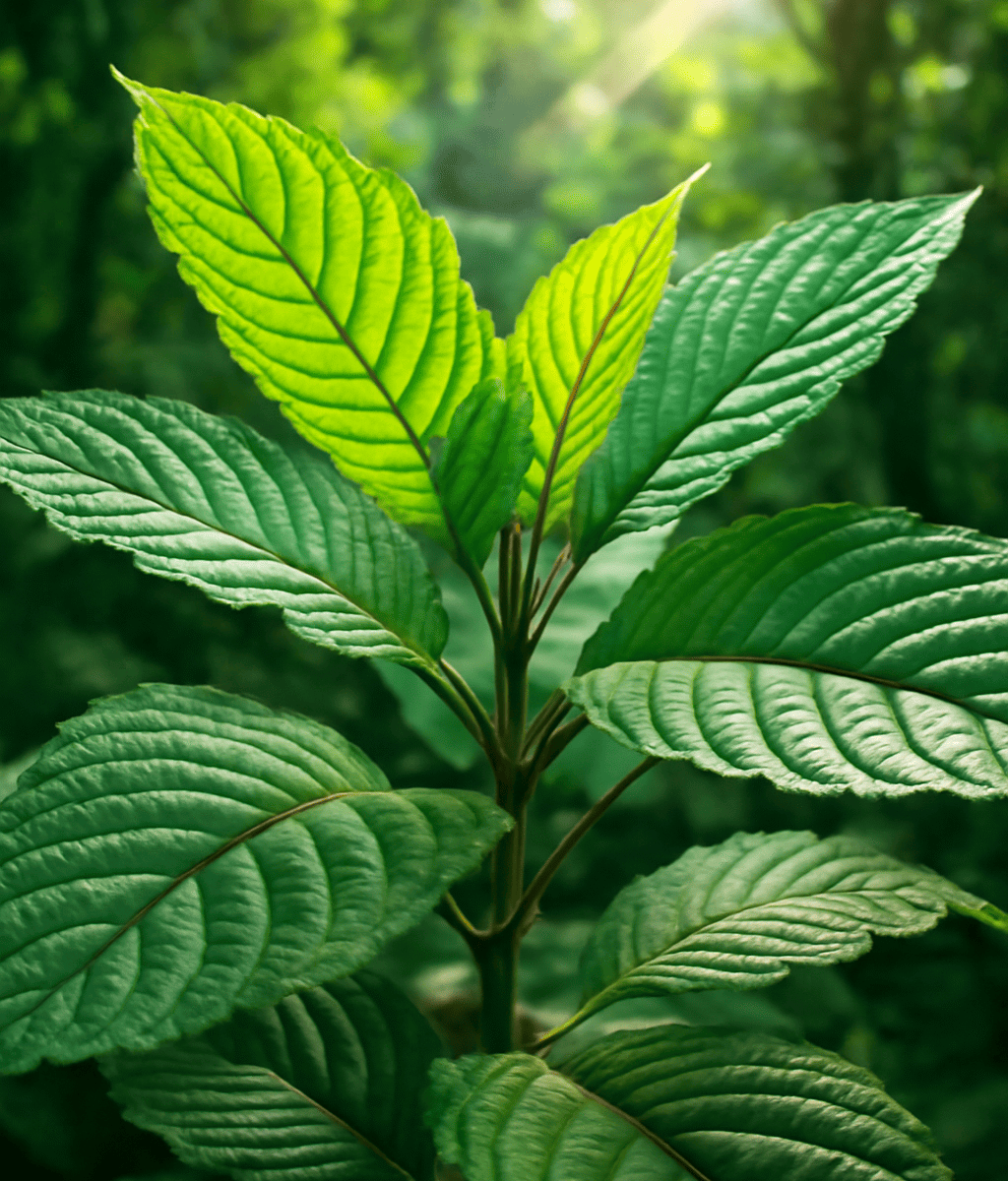 Fresh kratom leaves and powder showcasing the natural power of kratom for wellness